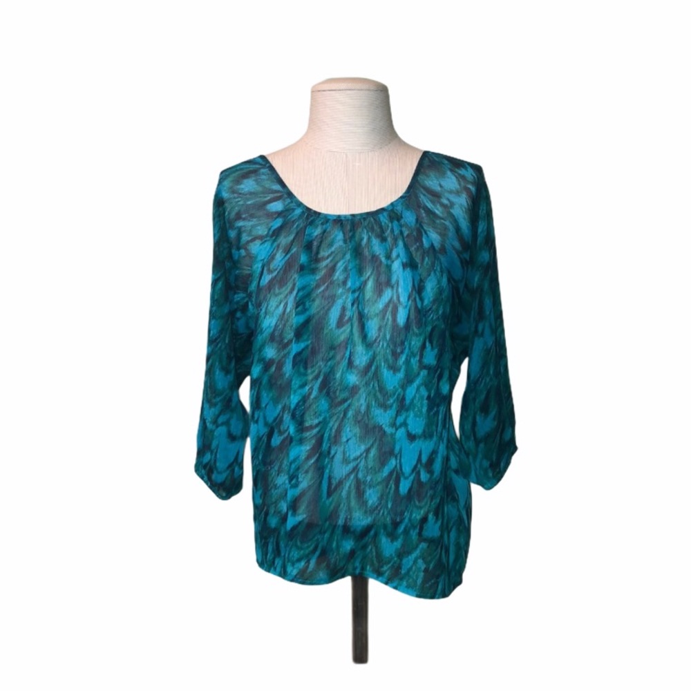 Express Aqua 3/4 sleeve Blouse size X-small
